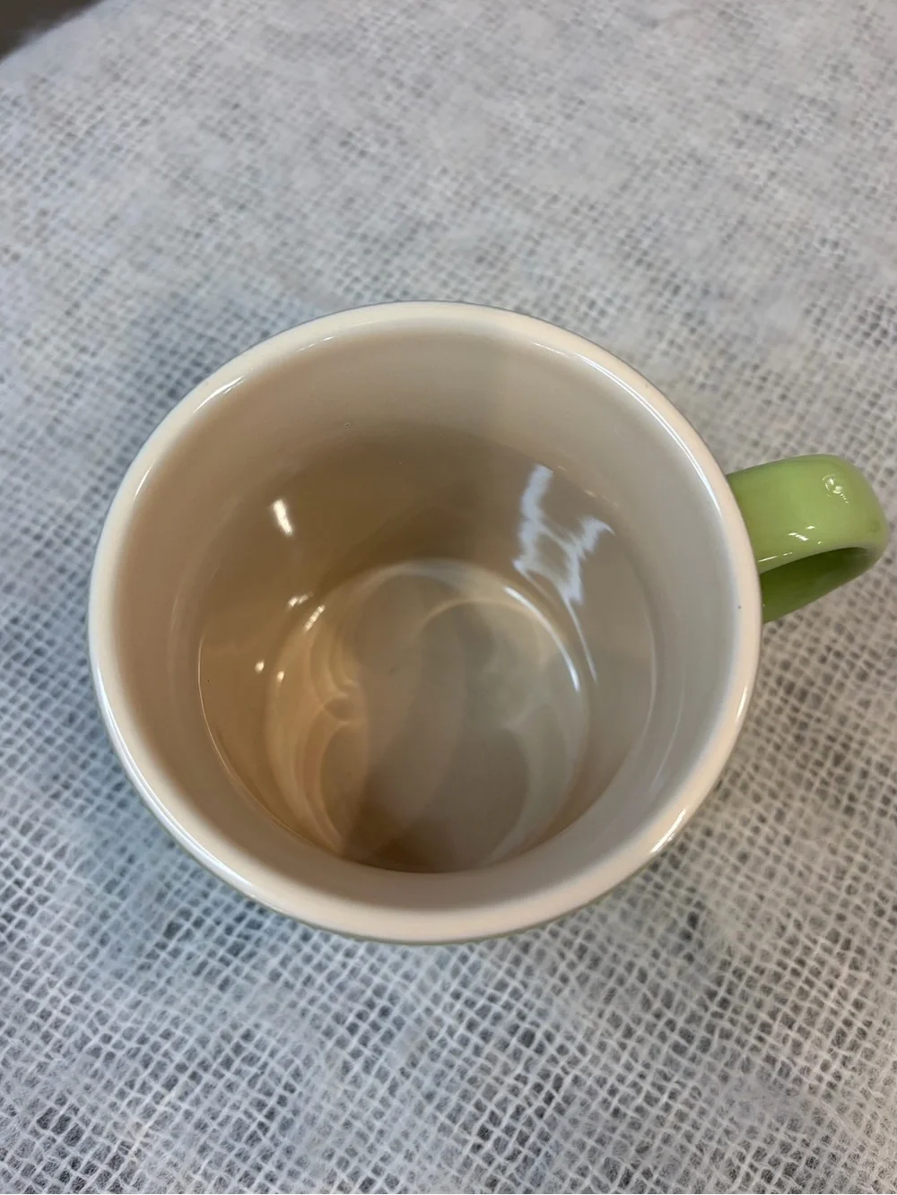 Le Creuset Palm Green Coffee Mug EUC